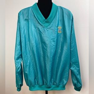 St. Andrews Light Windbreaker Pullover V-Neck XLARGE Masters Green Scotland Golf